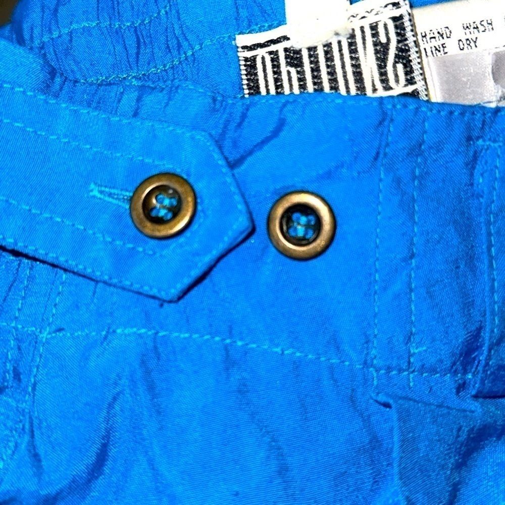 Vintage classic A line midi skirt pockets elastic waist electric blue adjustable - Picture 9 of 9